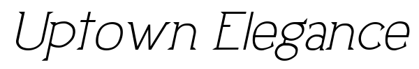 Uptown Elegance font preview